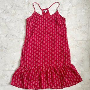 NEW Boho Red & White Racerback Casual Summer Dress Women S